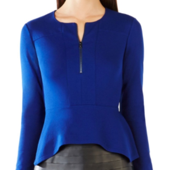 BCBGMaxAzria Tops - BCBGMAXAZRIA JAYNIE LONG SLEEVE PEPLUM TOP